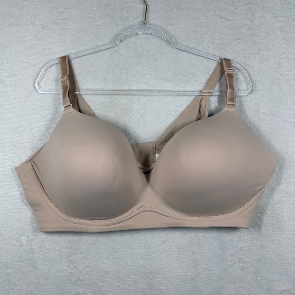 Torrid Curve 360 Back Smoothing Wire-Free Push-Up Plunge Bra Beige 44DD 13201513